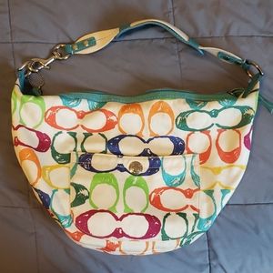 Authentic Colorful Coach Bag